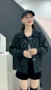 "2023 New style!" Women's long-sleeved knitted top for autumn and winter, a green netted cardigan, fashionable and warm. Limited-time purchase, you'll regret it if you don't buy! details Picture